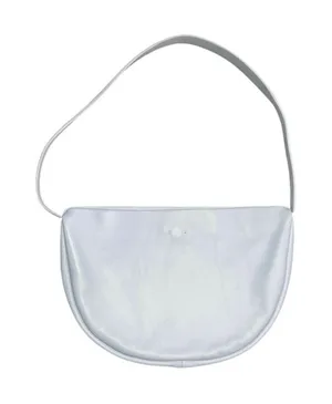 Zara Leather Crescent Crossbody Bag Limited Edition Powder Blue Classy Chic Y2K thumbnail 1
