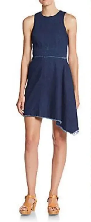 N/Nicholas Denim Flare‎ Side Sleeveless Dress Blue thumbnail 1