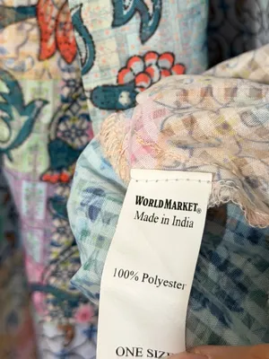 World Market Floral Boho Patchwork Open Front Kimono Cardigan one size pink blue thumbnail 9