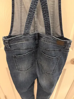 Celebrity Pink Denim Dark Wash Distressed Jean Skinny Overalls thumbnail 5