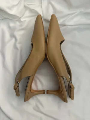 EUC French Connection Quinn Nude Slingback Kitten Heel thumbnail 5