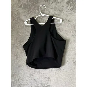 Athleta Conscious Crop Sports Bra Top Black Racerback Size Small Athleisure thumbnail 3
