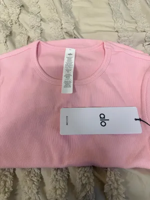 Alo Ribbed Modal Cap Sleeve Top thumbnail 4