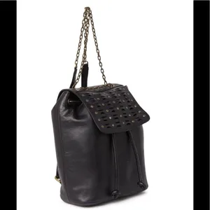 Frye Jade Studded‎ Leather Backpack, ADJUSTABLE Chain/Leather Strap, Black, NWT thumbnail 5