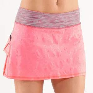 ၁၇Lululemon Run: Pace Setter Skirt Wee Are From Space Deep Coal April Multi thumbnail 3