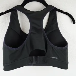 Patagonia Active Compression Racerback Sports Bra‎ Gray Black Size L thumbnail 3