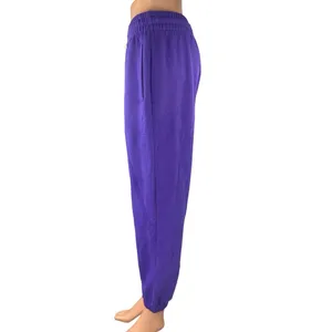 Gap Women's Purple Drawstring Fleece Drawstring Tapered Jogger Sweatpants Size M thumbnail 2