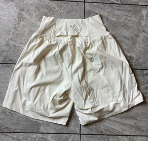 Halara NWOT Women Cream High Waisted Active Shorts with Pockets Off White Size M thumbnail 1