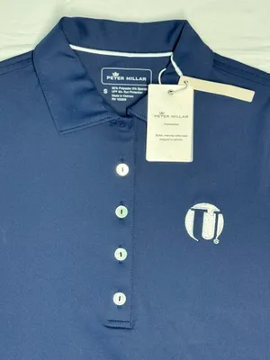 New Peter Millar Women's Navy Blue Sun Protection Performance Golf Polo thumbnail 14