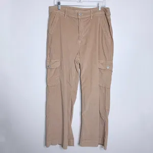 NWOT American Eagle Stretch Super High Rise Baggy Wide Leg Corduroy‎ Cargo Sz 14 thumbnail 3