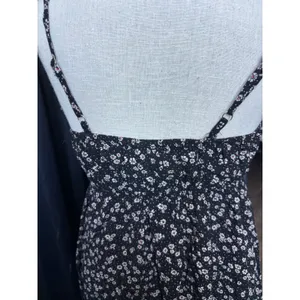 Angie Floral Mini Dress Black Pink Daisy Empire Waist Tie Front‎ Small thumbnail 4