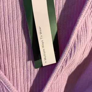 Wild Fable Lavendar Purple Double Tie Knit Short Sleeved Sweater Top size 2xl thumbnail 3