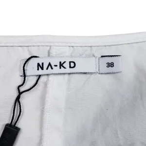 NAKD Puffy Shoulder Corset Top Womens Medium 38 White Side Zip Boho thumbnail 4