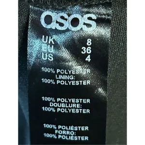 ASOS DESIGN sheer long sleeve dress in black size 4 (4865) thumbnail 4