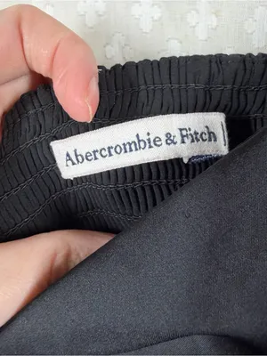 Abercrombie & Fitch Black Satin Spaghetti Strap Smocked Camisole Top thumbnail 2