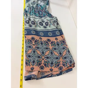 Roxy Dance to the Beat Sundress Womens S Paisley Crochet Blue Coral Pockets Boho thumbnail 8