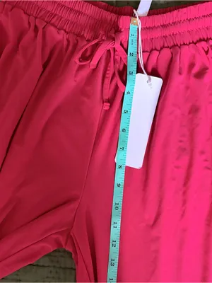 NWT Dear Scarlett Red Wide Leg Pants Size M Wrinkle Free Elastic Waist Palazzo thumbnail 3