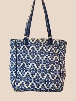 Vera Bradley Quilted Blue Floral Tote Bag thumbnail 3