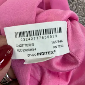 ZARA Going Out Pink Square Neck Sleeveless Tank Top Side Zip Party Bodycon Small thumbnail 6