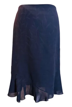 TAHARI black asymmetrical tulip hem skirt, size 8 thumbnail 1