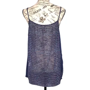 Collective Concepts (L) Mixed Material Media Semi-Sheer Top Tank - Stitch Fix thumbnail 3