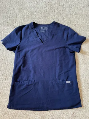 Figs Navy Dual Pocket Scub Top thumbnail 1