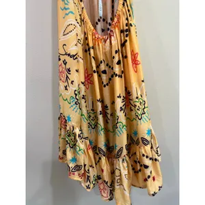 Sundress Boho Halter Mini Dress Resort‎ Vacation Beach Cover Up Festival M/L thumbnail 9