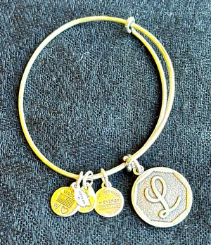 Alex and Ani Silver L Charm bracelet thumbnail 1