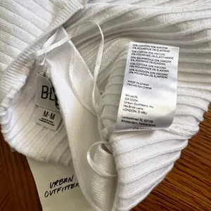 NWT  | White Ribbed Halter Crop Top thumbnail 5