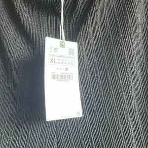 Zara NWT semi-sheer black pants‎ wide leg sz XL thumbnail 6