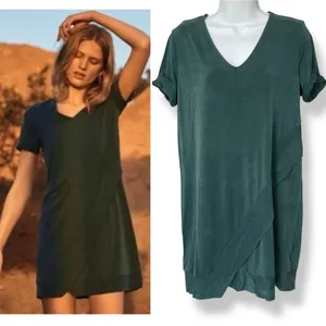 Anthropologie Dolan Tunic Dress Green Short Sleeve Soft Shift‎ XSP XS Petite thumbnail 3