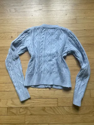 London Kaye Cropped Blue Button Up Sweater Size XS thumbnail 2
