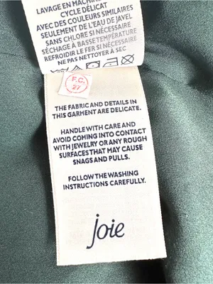 Joie Arctic Animal Spot Mini Dress XL Green Balloon Sleeve Speckle Print Flowy thumbnail 9