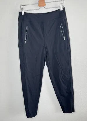 Athleta Black Outdoor Ahtliesure Zip Pocket Jogger Pants Size 10 thumbnail 2