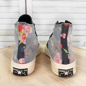 Converse Chuck Taylor 70 High Floral Print Black Sneaker Size 6.5‎ Men 8.5 Women thumbnail 6