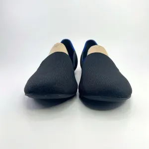 Rothys The Loafer Black Knit Royal Blue Trim Slip On Comfort Size 12 Minimalist thumbnail 8