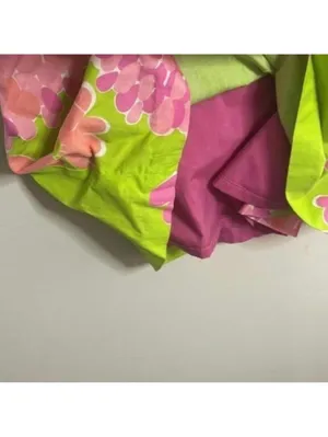 ✅Lilly Pulitzer Green Strapless Dress Pink Floral and Cut Out Back thumbnail 4