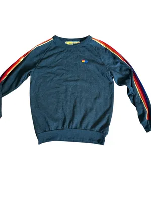 Aviator Nation Classic Velvet Stripes Sweatshirt Size: S thumbnail 2
