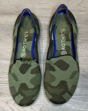 Rothy's Camouflage Flats with Blue Trim sz 10 thumbnail 1
