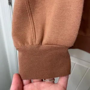 EUC Primark women’s brown embroidered pullover fleece‎ hood sweatshirt oversized thumbnail 2