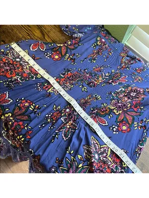 Anthropologie Long Sleeve Floral Paisley Boho Dress cottagecore granny thumbnail 9