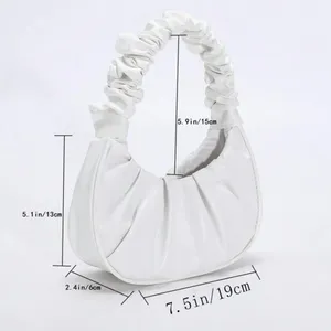 SheIn White Ruched Mini Purse thumbnail 6