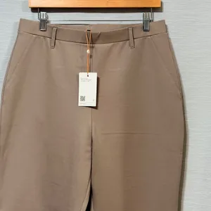 Quince Ultra-Stretch Ponte Straight Leg Pants Morel Grey Large LB111536-DKBIZ01 thumbnail 4