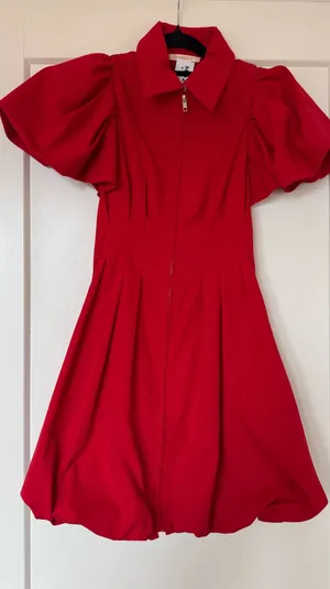 Olivaceous bubble dress thumbnail 1