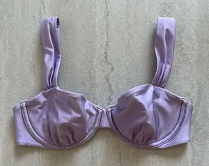 {Abercrombie & Fitch} Brand New Shiny Lavender Bikini Top thumbnail 1