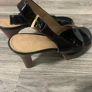 Franco Sarto Black Tan Heels; Size 9.5 Women’s thumbnail 13