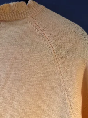 BTFBM Large Golden Yellow Ruffle Henley Sweater Cottagecore Feminine Cozy Comfy thumbnail 9