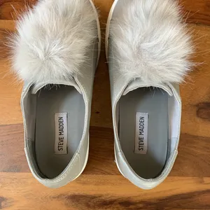 Steve Madden Faux Fur Pom Pom Shoes thumbnail 3