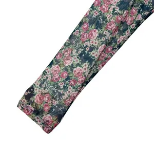 AFRM‎ Floral Print Maxi Dress Long Sleeve Wrap Medium Boho Sheer Wedding Guest thumbnail 4