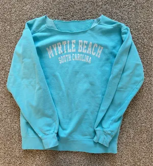 Myrtle Beach Crewneck Sweatshirt Blue Size M thumbnail 2